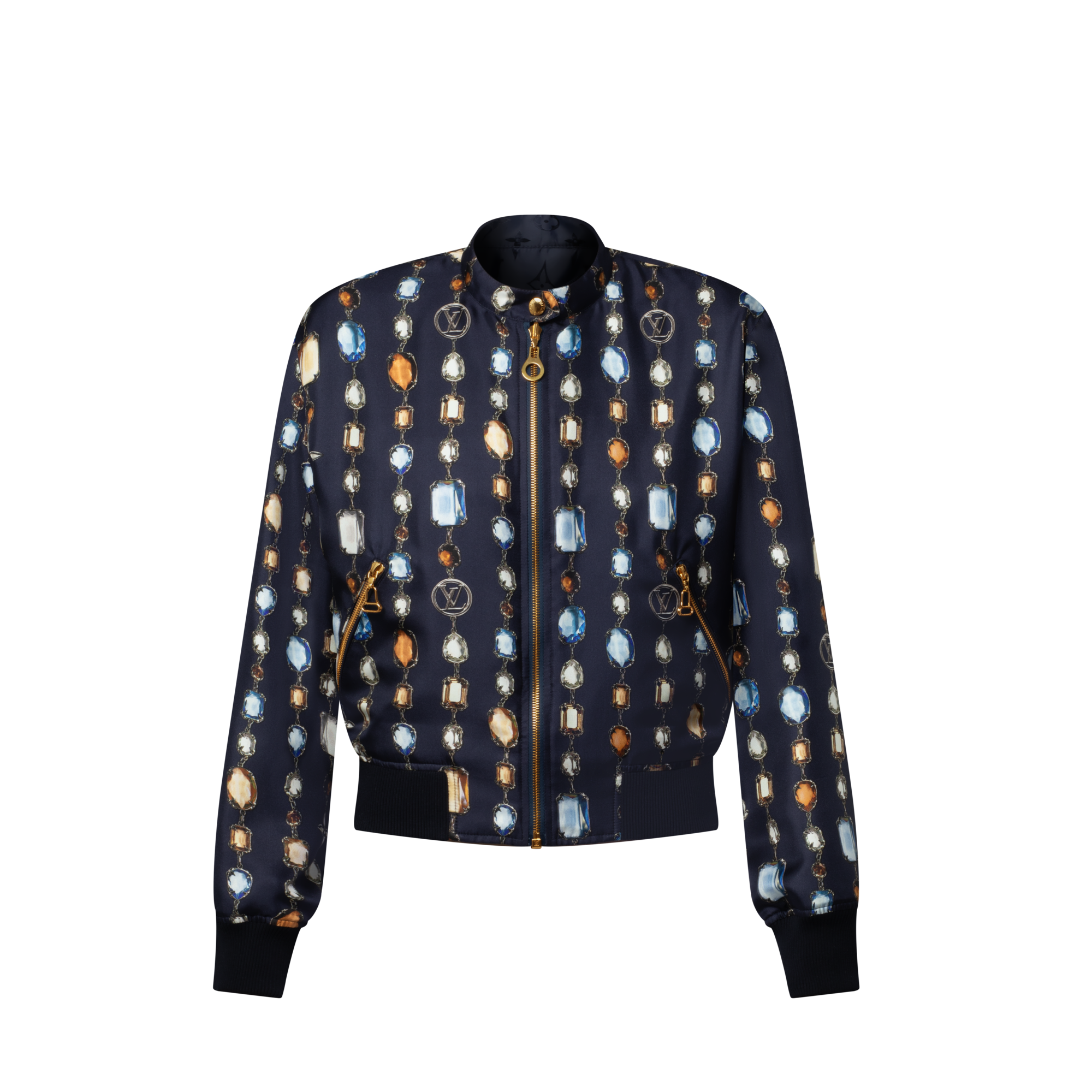 Bomberjacke zum Wenden mit Halsketten-Motiv  Damen Ready to Wear Mäntel und Jacken | LOUIS VUITTON (Zoom)