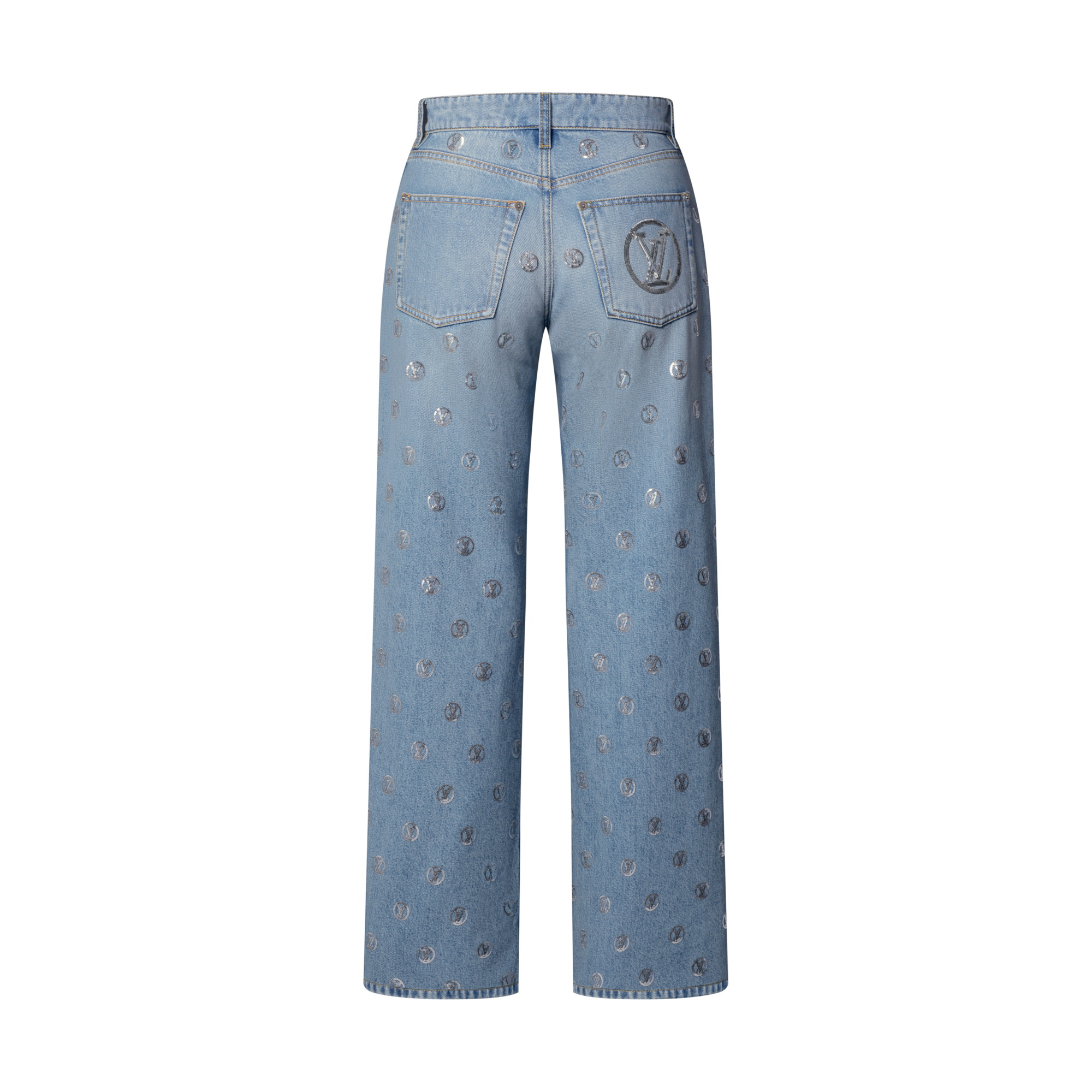 Bootcut-Jeans mit Signaturen auf Pailletten  Damen Ready to Wear Hosen | LOUIS VUITTON (Zoom)
