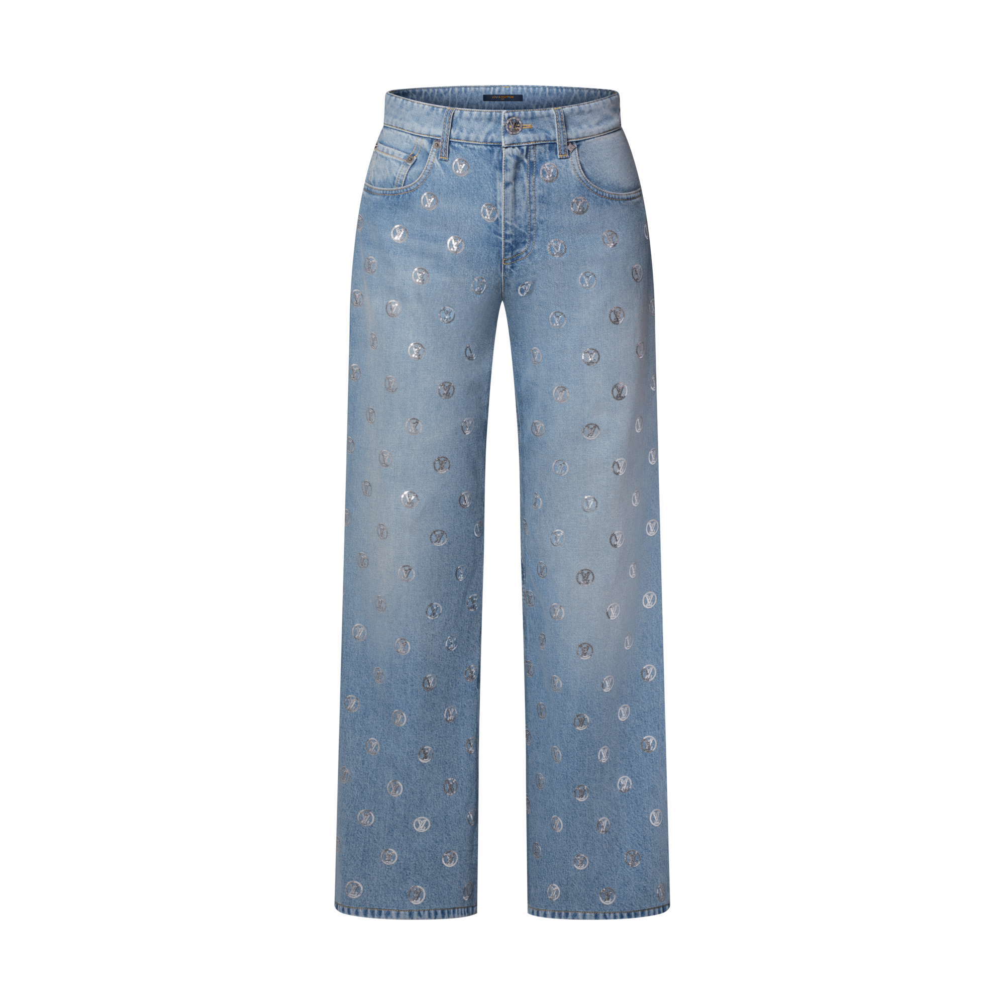 Bootcut-Jeans mit Signaturen auf Pailletten  Damen Ready to Wear Hosen | LOUIS VUITTON (Zoom)