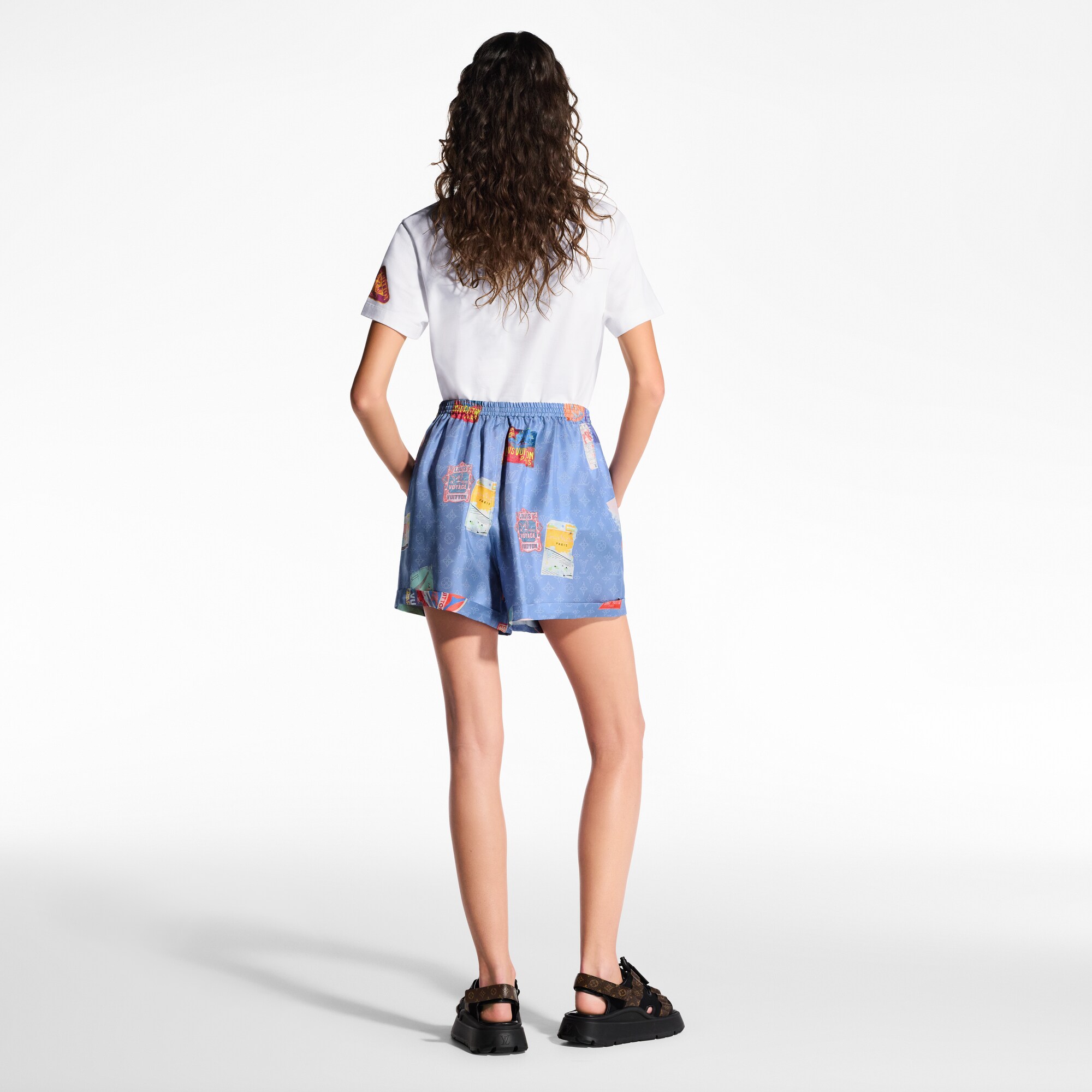 Boxershorts mit Mahina-Motiv und Aufnähern  Damen Ready to Wear Röcke und Shorts | LOUIS VUITTON (Zoom)
