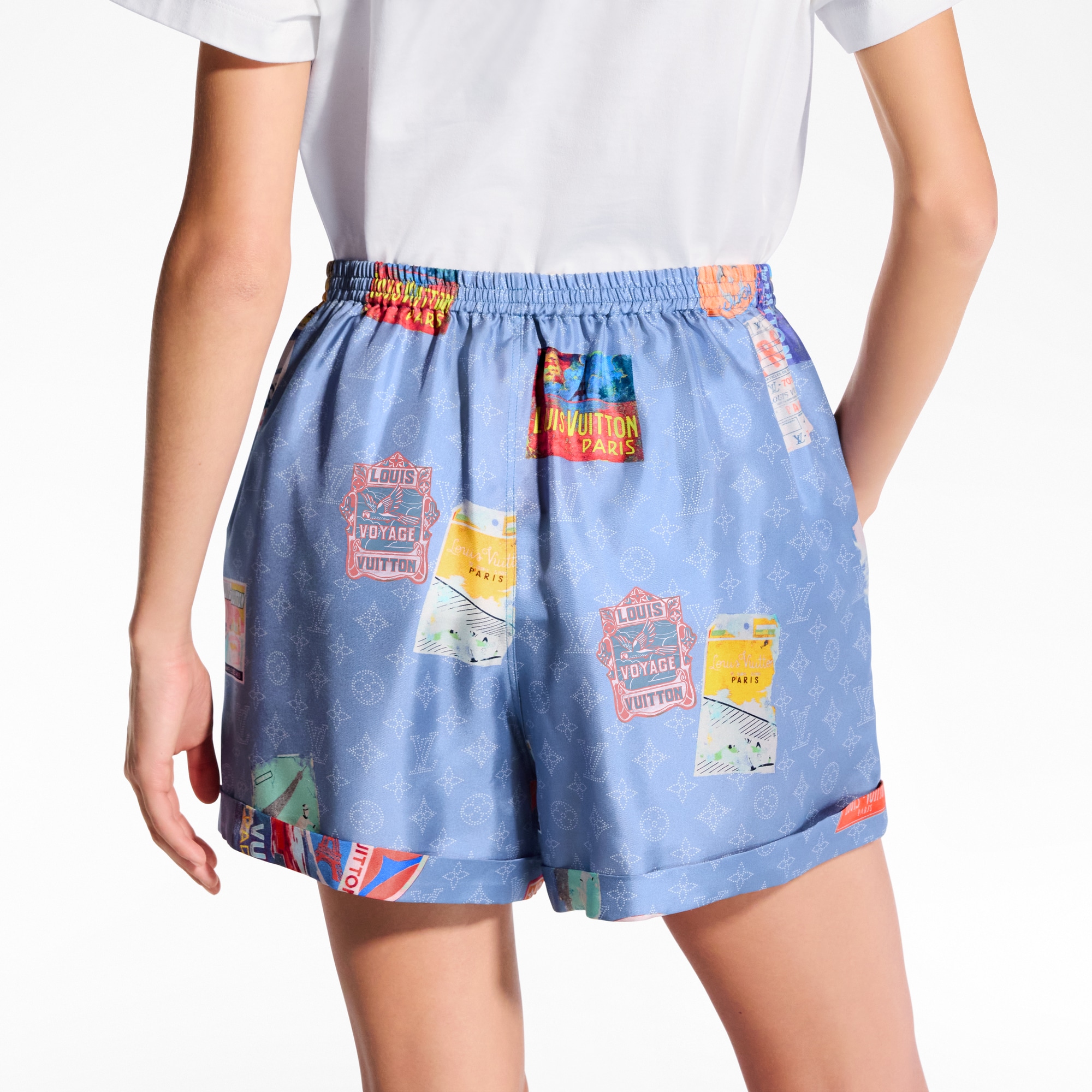 Boxershorts mit Mahina-Motiv und Aufnähern  Damen Ready to Wear Röcke und Shorts | LOUIS VUITTON (Zoom)