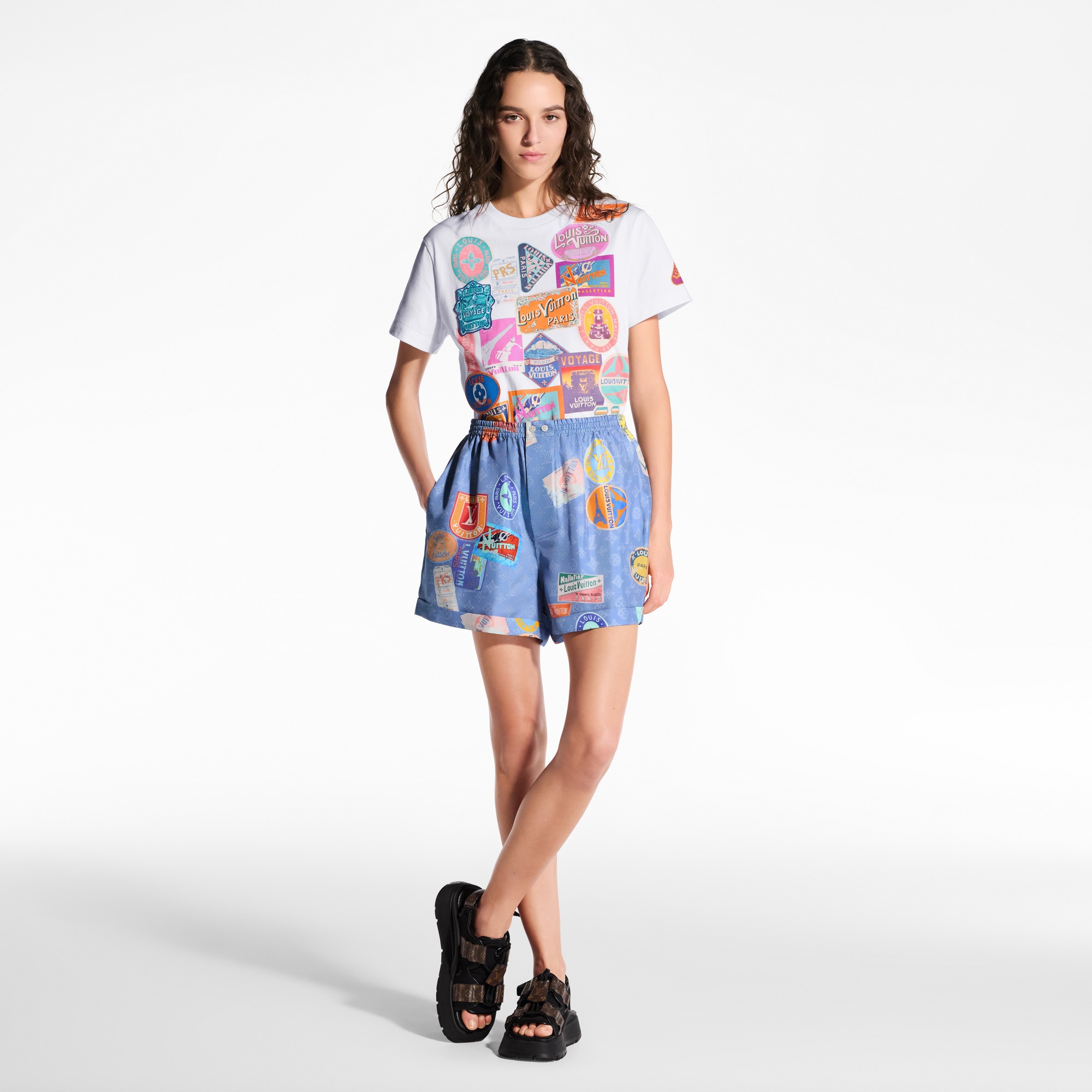 Boxershorts mit Mahina-Motiv und Aufnähern  Damen Ready to Wear Röcke und Shorts | LOUIS VUITTON (Zoom)