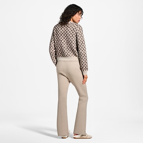 Cardigan aus gebürstetem Gewebe mit Monogram-Motiv Damen Ready to Wear Strick | LOUIS VUITTON (Zoom)