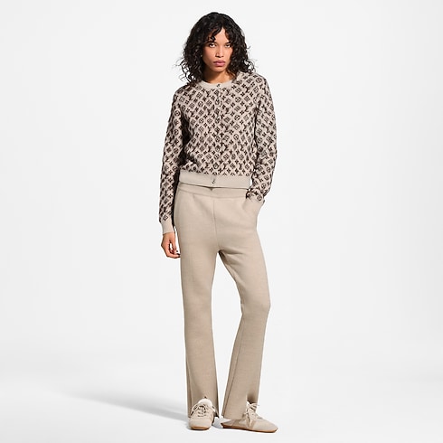 Cardigan aus gebürstetem Gewebe mit Monogram-Motiv Damen Ready to Wear Strick | LOUIS VUITTON (Zoom)