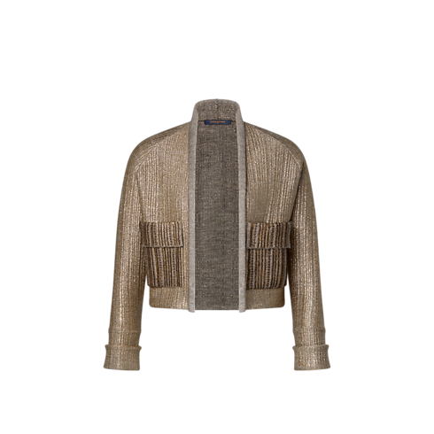 Cardigan aus glitzerndem Strick mit kantiger Passform Damen Ready to Wear Strick | LOUIS VUITTON (Zoom)