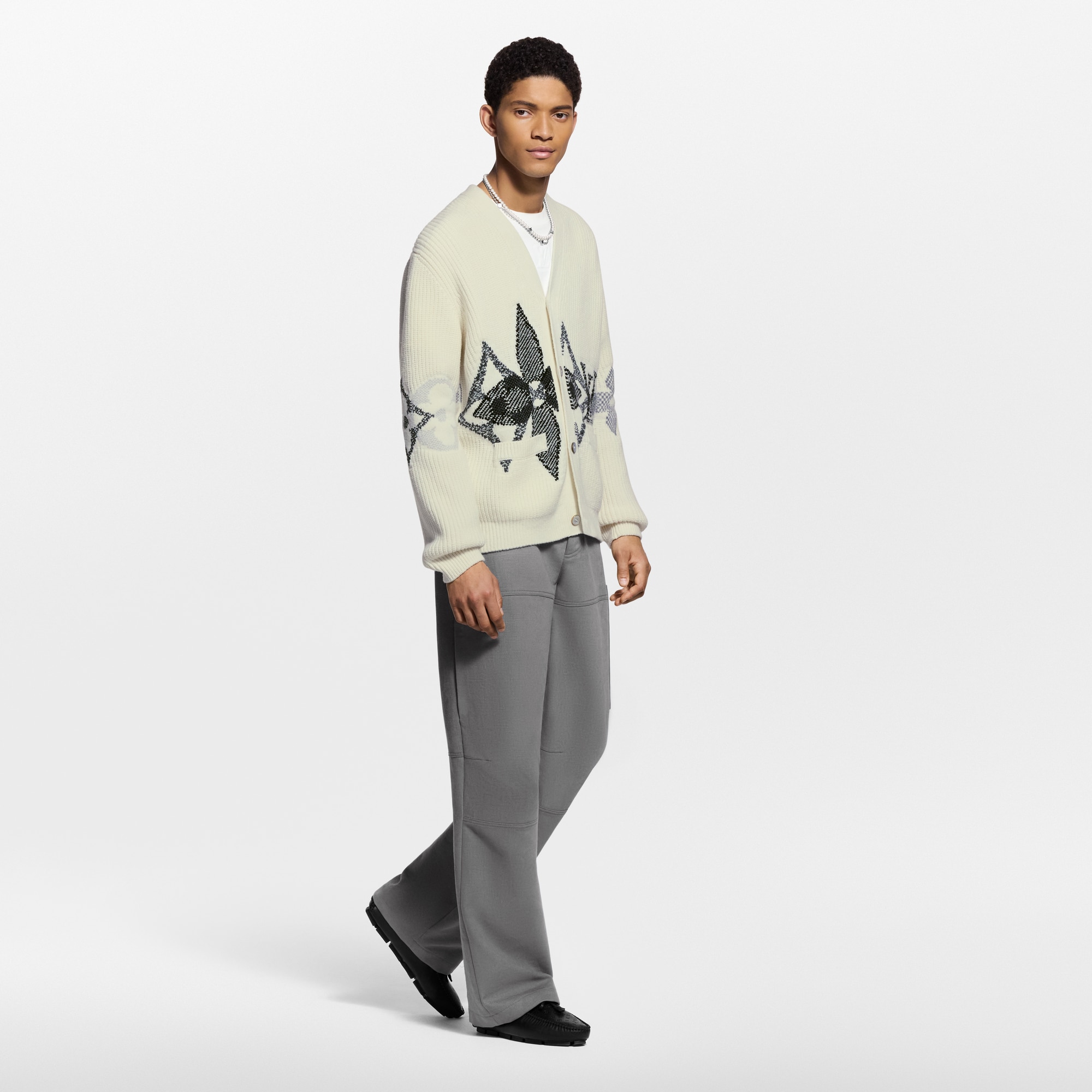 Cardigan aus Strick mit grafischem Motiv  Neuheiten Herren LV Ski | LOUIS VUITTON (Zoom)
