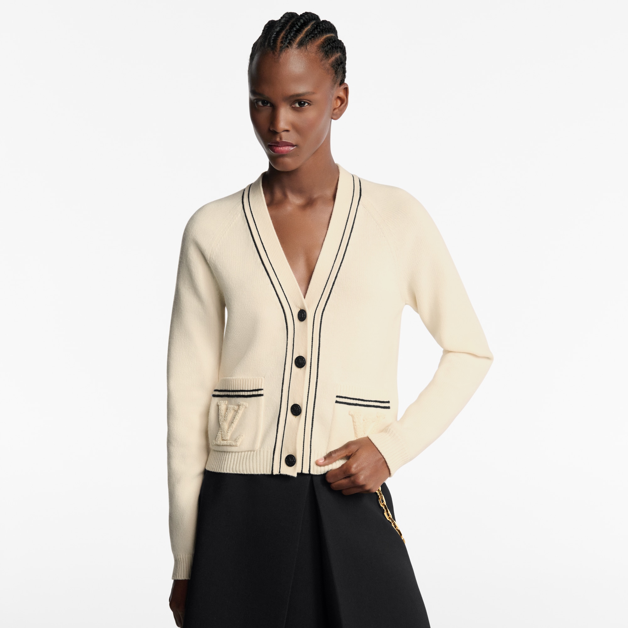 Cardigan mit Akzentstreifen  Damen Ready to Wear Strick | LOUIS VUITTON (Zoom)