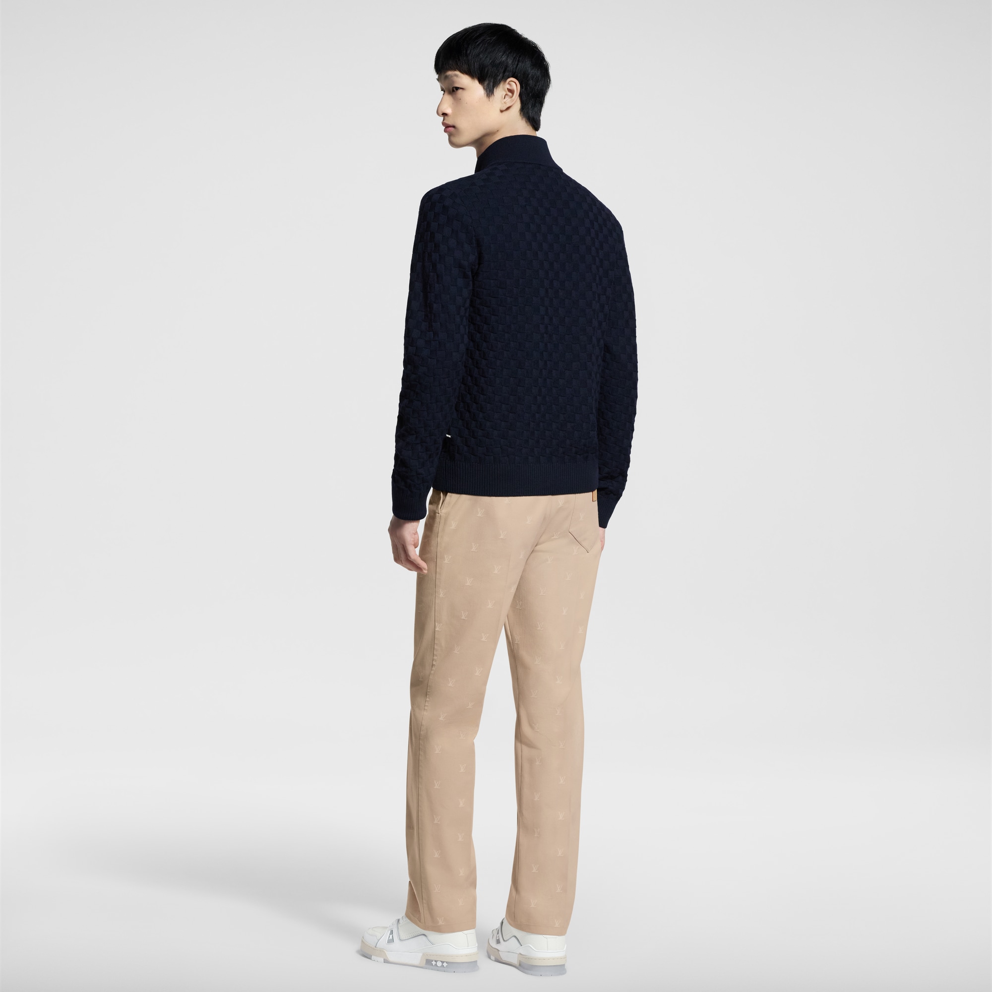 Cardigan mit durchgängigem Reißverschluss und Damier-Motiv  Herren Ready to Wear Strick und Sweatshirts | LOUIS VUITTON (Zoom)