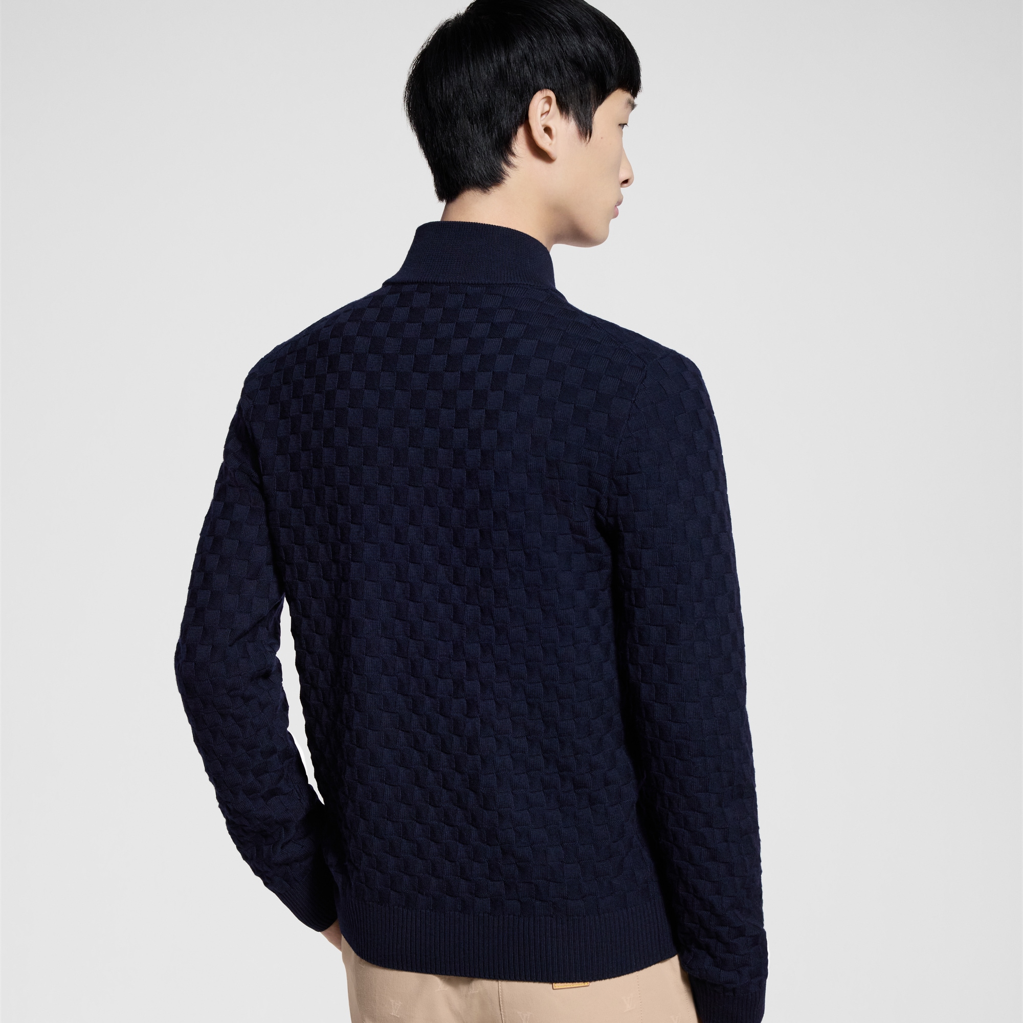 Cardigan mit durchgängigem Reißverschluss und Damier-Motiv  Herren Ready to Wear Strick und Sweatshirts | LOUIS VUITTON (Zoom)