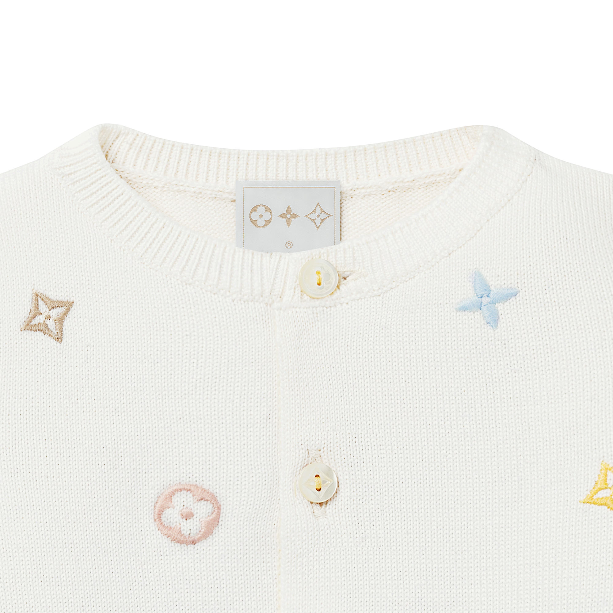 Cardigan mit gesticktem Meli-Melo-Motiv S00 Geschenkideen Geschenke für Babys } | LOUIS VUITTON (Zoom)