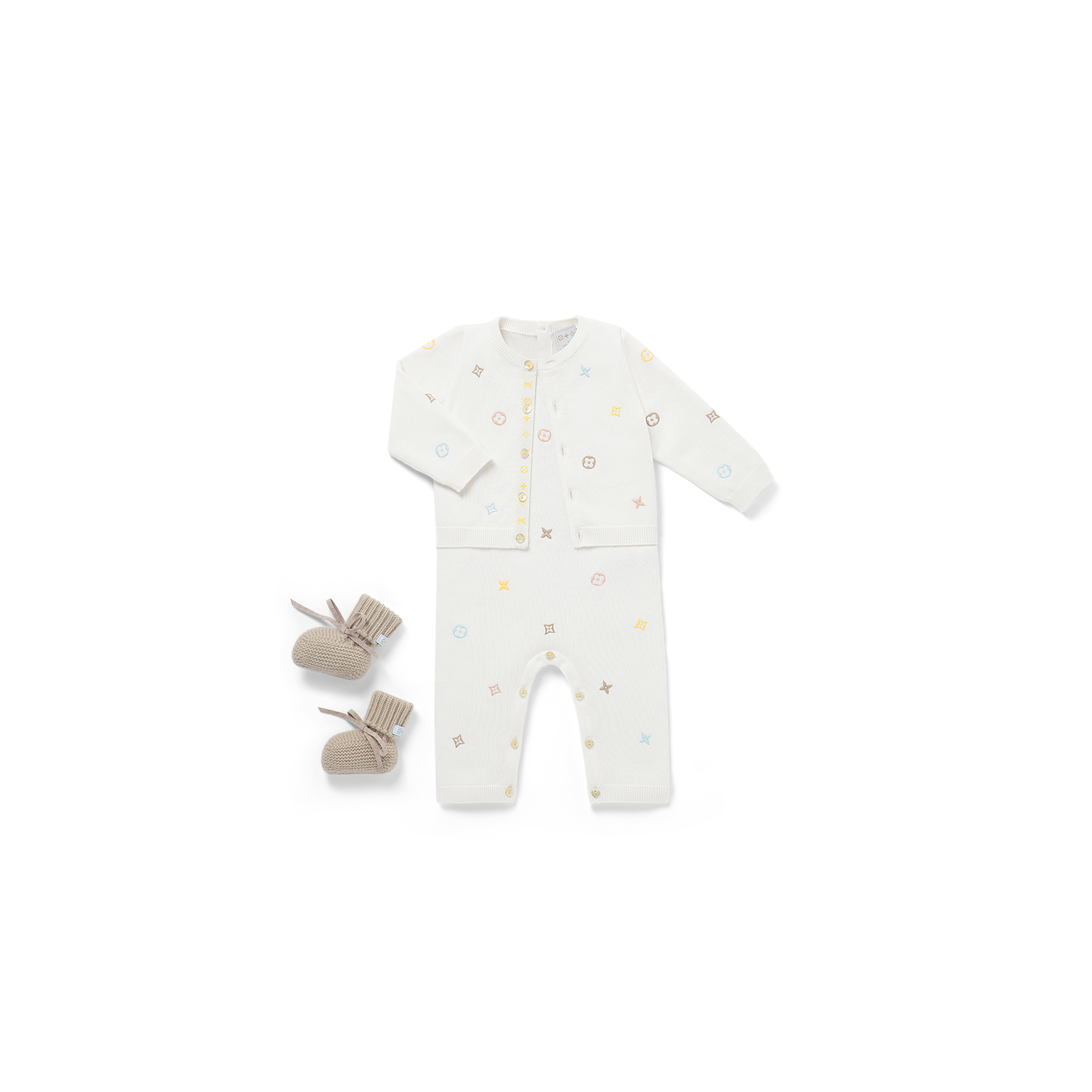 Cardigan mit gesticktem Meli-Melo-Motiv S00 Geschenkideen Geschenke für Babys } | LOUIS VUITTON (Zoom)