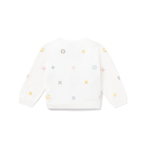Cardigan mit gesticktem Meli-Melo-Motiv S00 Geschenkideen Geschenke für Babys } | LOUIS VUITTON (Zoom)