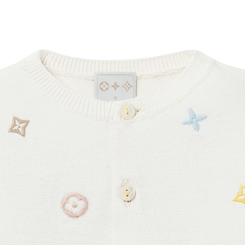 Cardigan mit gesticktem Meli-Melo-Motiv S00 Geschenkideen Geschenke für Babys } | LOUIS VUITTON (Zoom)