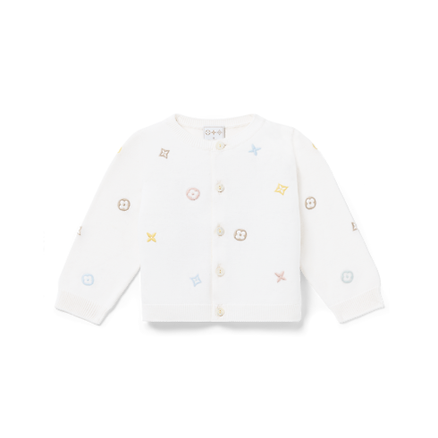 Cardigan mit gesticktem Meli-Melo-Motiv S00 Geschenkideen Geschenke für Babys } | LOUIS VUITTON (Zoom)