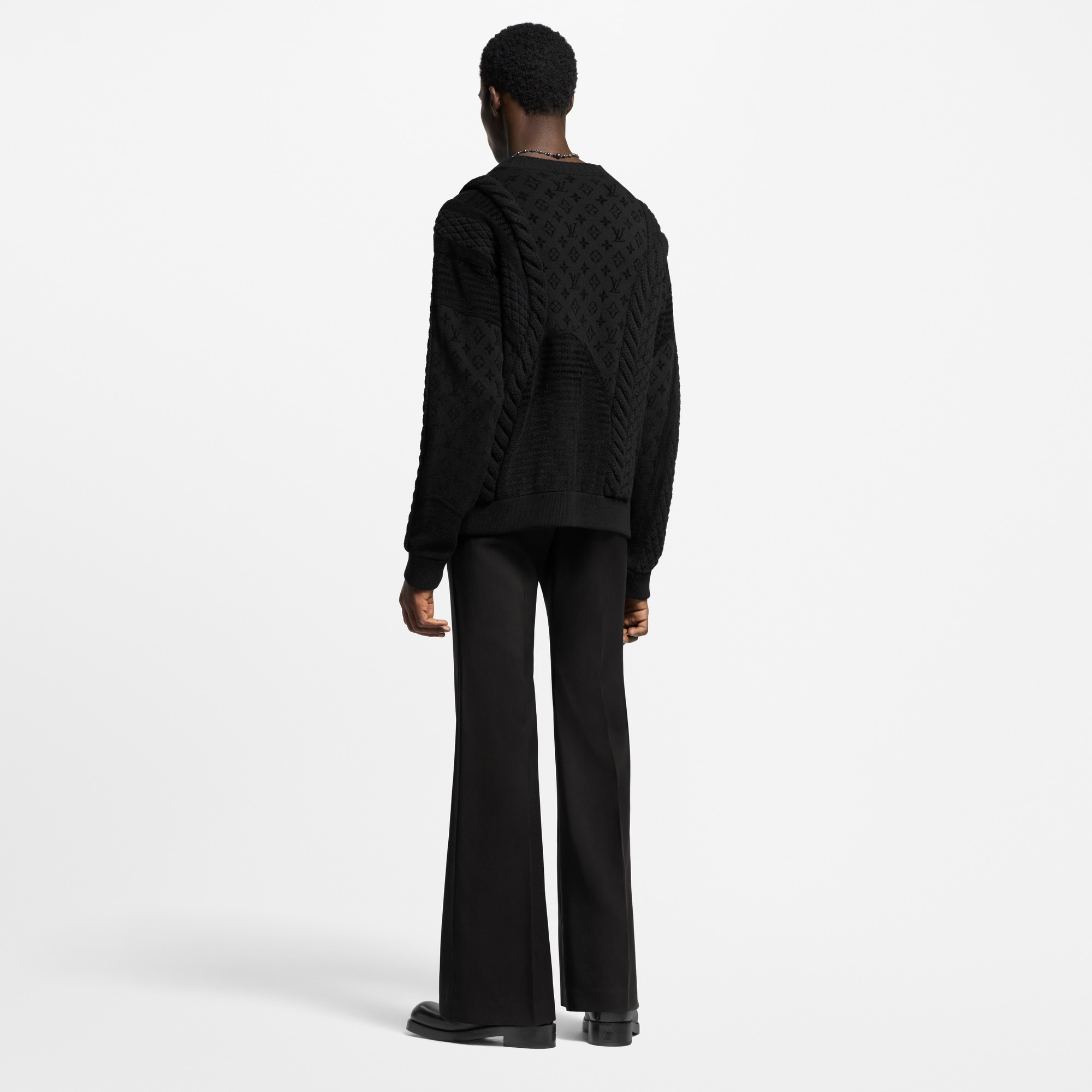 Cardigan mit grobem Zopfstrick aus Wollgemisch  Herren Ready to Wear Vollständige Ready to Wear | LOUIS VUITTON (Zoom)