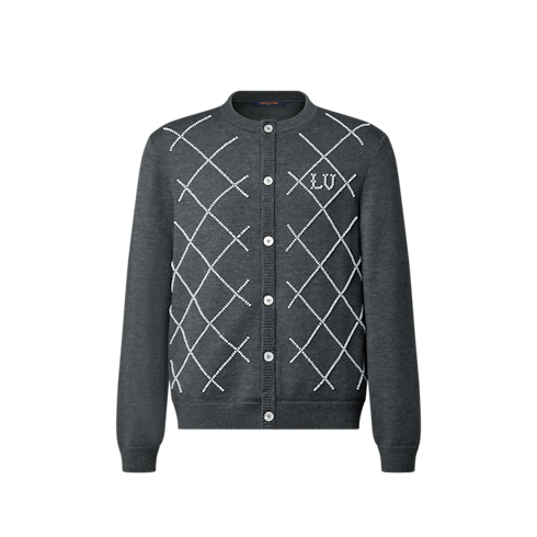 Cardigan mit perlmuttartiger Stickerei Herren Ready to Wear Vollständige Ready to Wear | LOUIS VUITTON (Zoom)