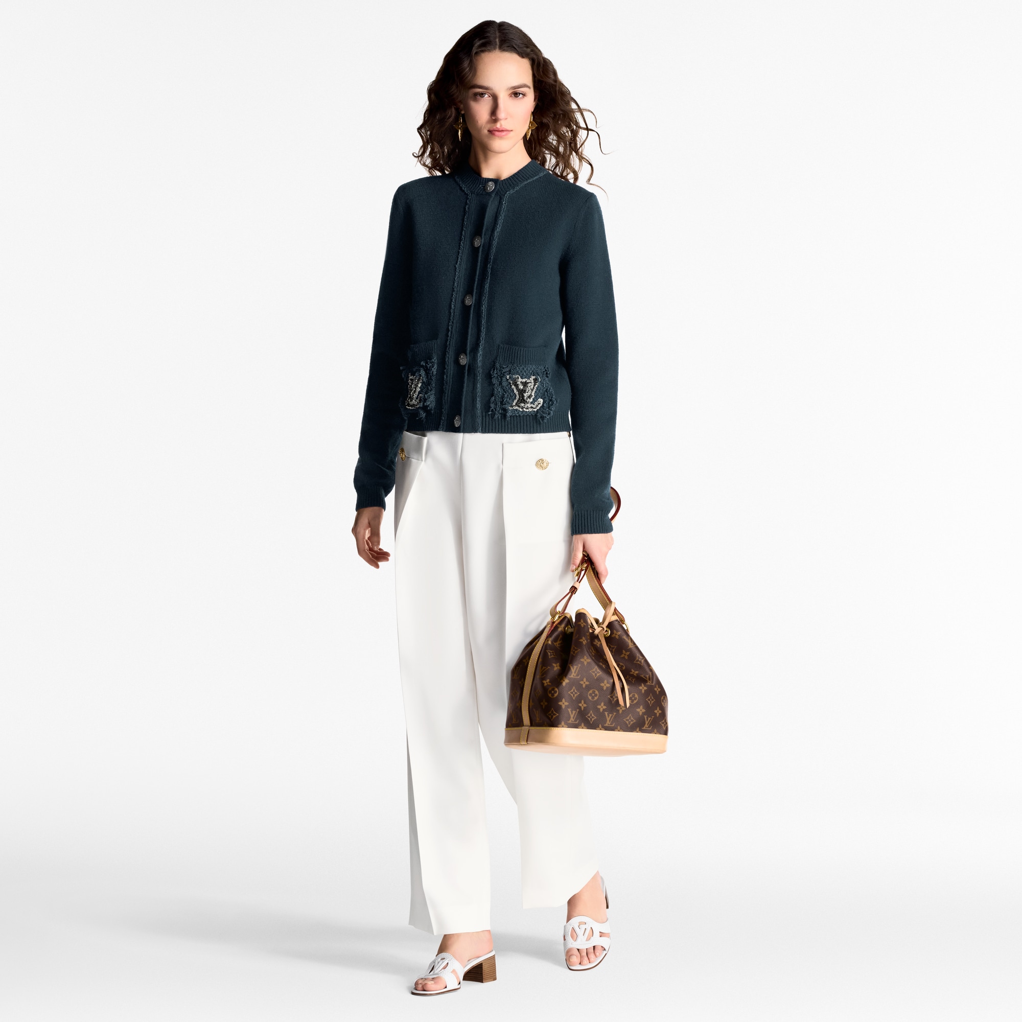 Cardigan mit Taschen aus Bouclé  Damen Ready to Wear Strick | LOUIS VUITTON (Zoom)