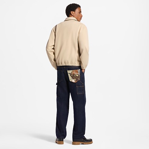 Charakteristische Carpenter-Hose aus Denim mit umgeschlagenem Saum ambiance view