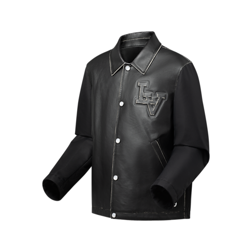 Coach-Jacke aus Leder und Nylon mit Vintage-Effekt Herren Ready to Wear Jacken und Mäntel | LOUIS VUITTON (Zoom)