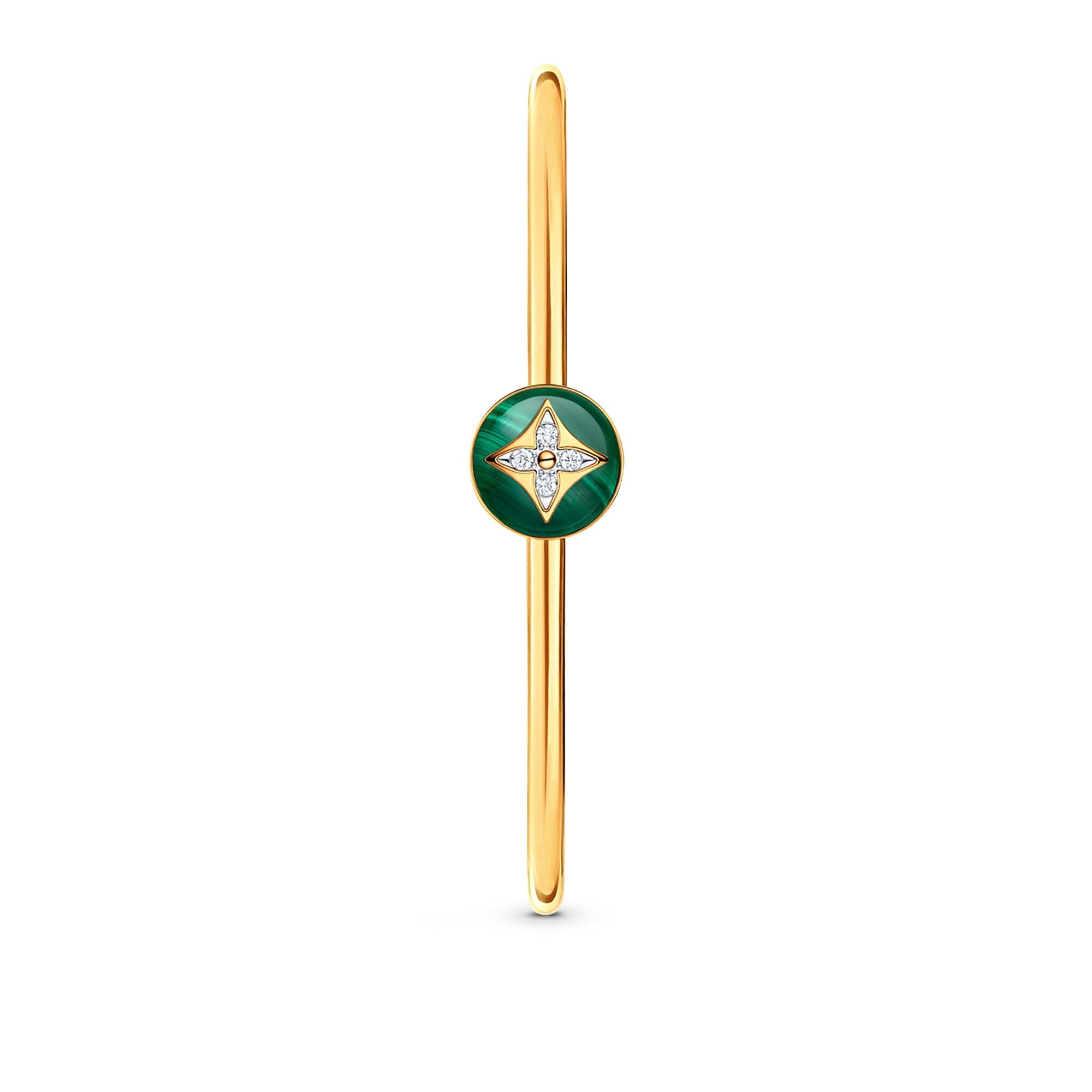 Color Blossom Armreif mit offenem Design, Gelbgold, Malachit und Diamanten  Herren Discontinued Product Obs 12 | LOUIS VUITTON (Zoom)