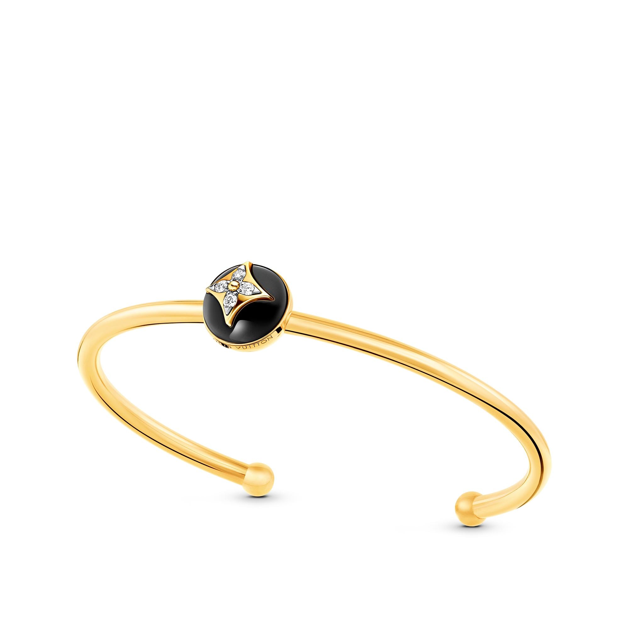 Color Blossom Armreif mit offenem Design, Gelbgold, Weißgold, Onyx und Diamanten  Herren Discontinued Product Obs 12 | LOUIS VUITTON (Zoom)