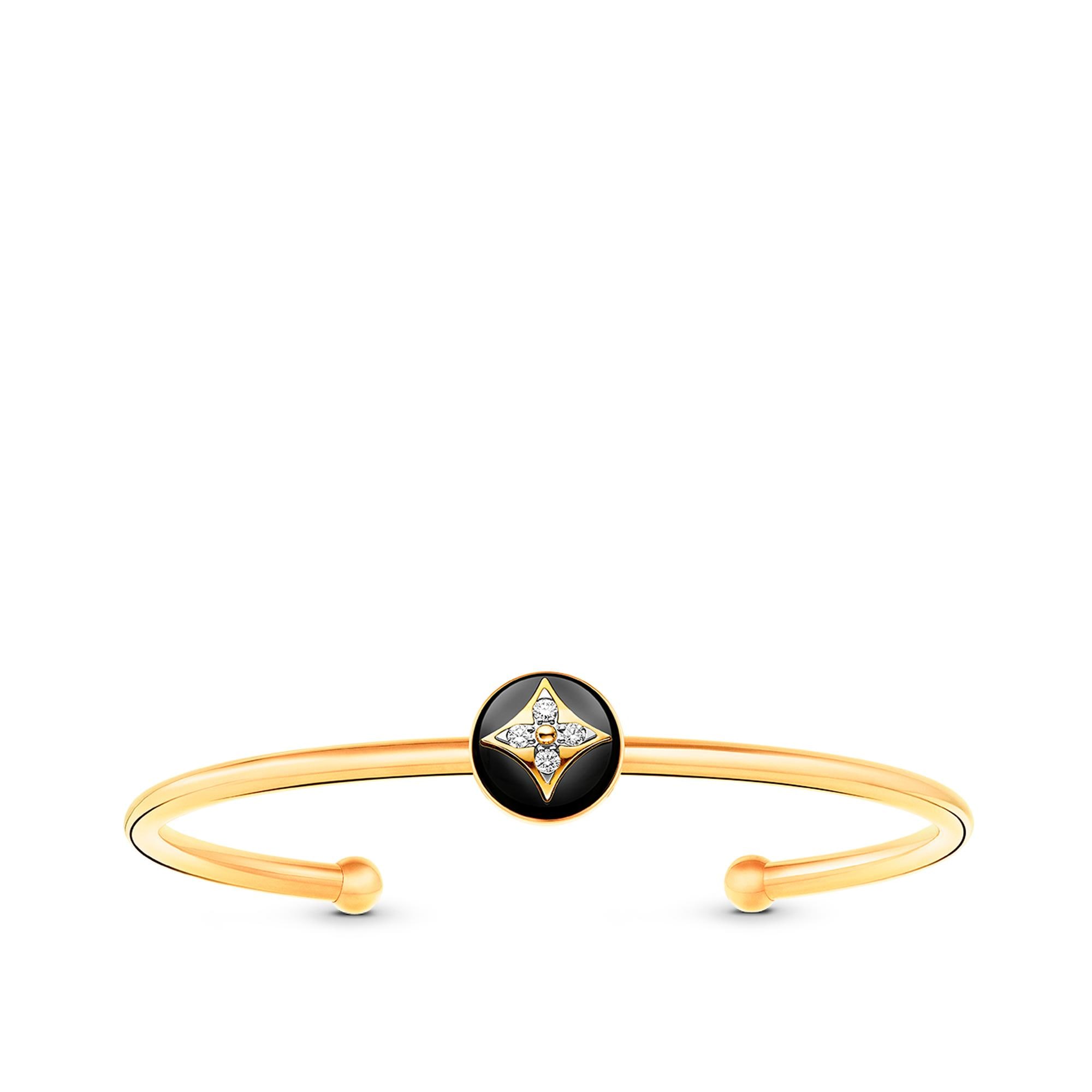 Color Blossom Armreif mit offenem Design, Gelbgold, Weißgold, Onyx und Diamanten  Herren Discontinued Product Obs 12 | LOUIS VUITTON (Zoom)
