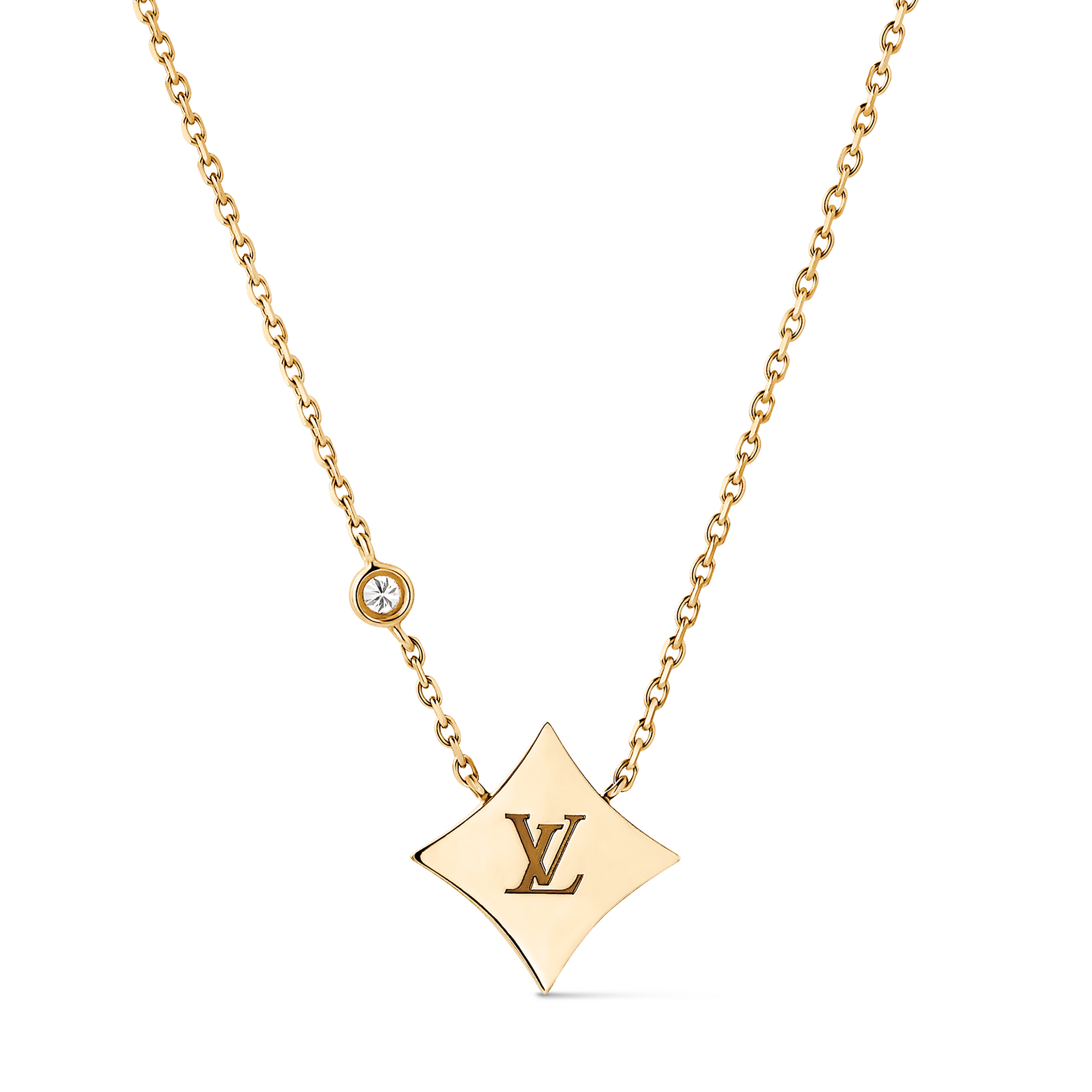 Color Blossom BB Anhänger mit Halskette, Gelbgold, Amazonit und Diamant  Schmuck Kategorien Halsketten und Anhänger | LOUIS VUITTON (Zoom)