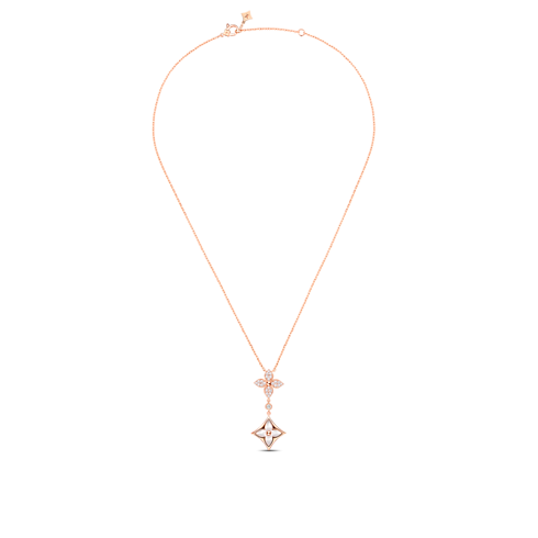 Color Blossom Double Star Anhänger mit Halskette, Roségold, weißes Perlmutt und Diamanten Schmuck Kategorien Halsketten und Anhänger | LOUIS VUITTON (Zoom)