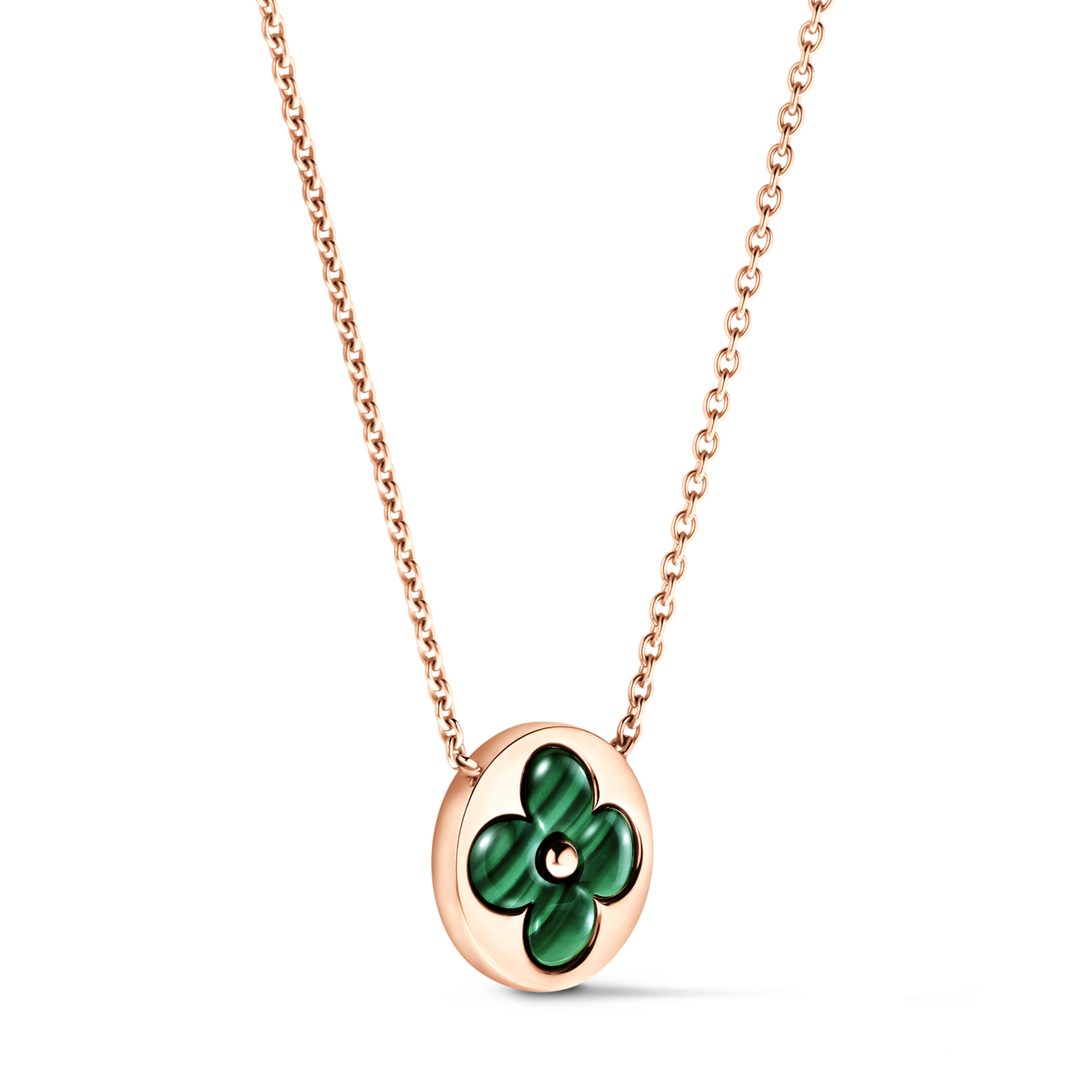 Color Blossom M Sun Anhänger mit Halskette, Roségold und Malachit  Schmuck Kategorien Halsketten und Anhänger | LOUIS VUITTON (Zoom)
