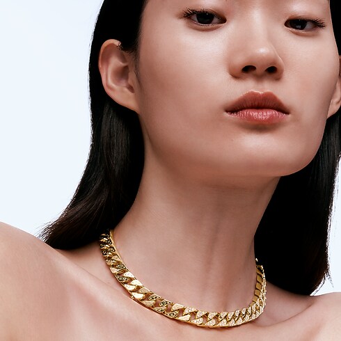Cuban Chain Halskette, Gelbgold und Diamanten Les Extraordinaires Schmuck Halsketten und Anhänger | LOUIS VUITTON (Zoom)