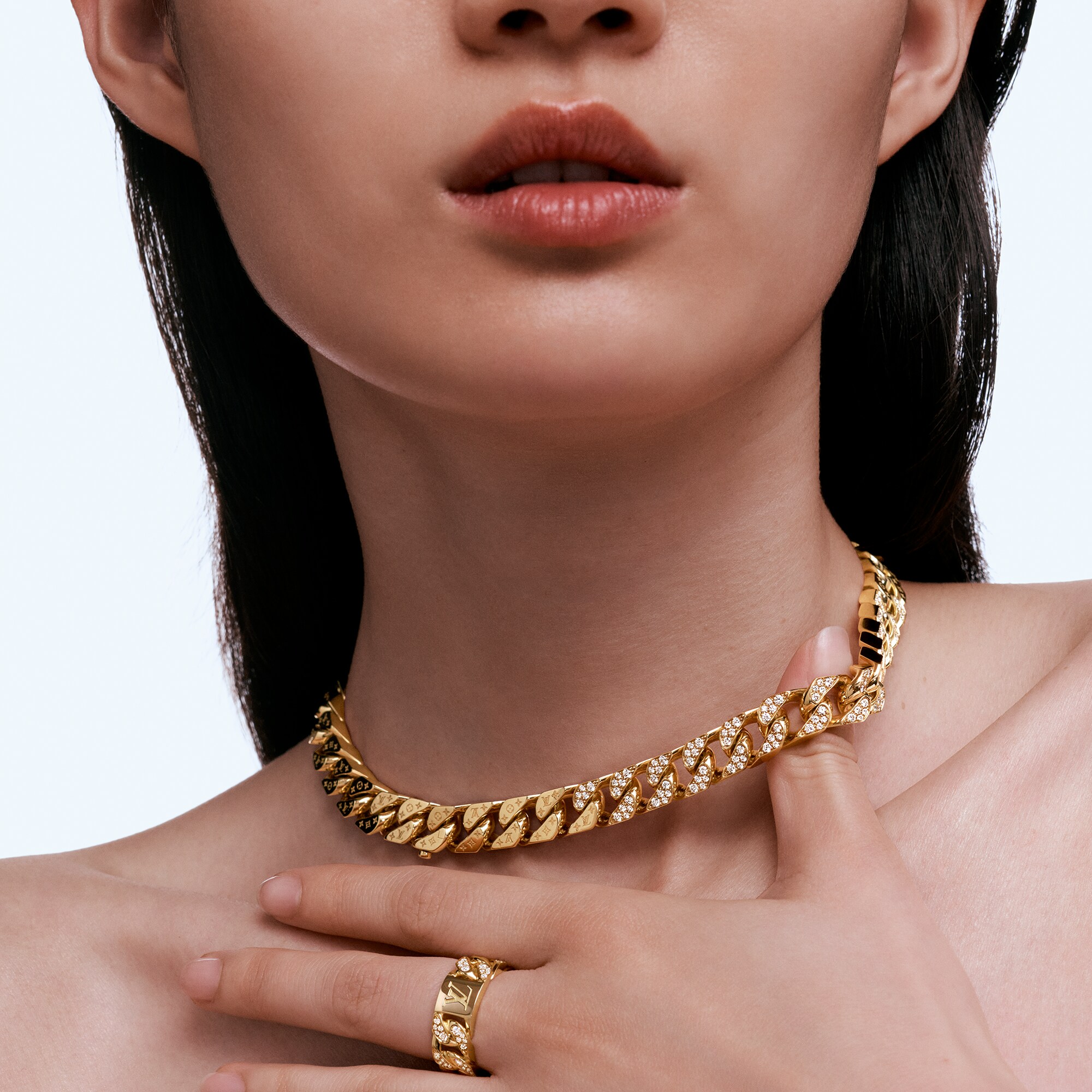 Cuban Chain Ring, Gelbgold und Diamanten  Les Extraordinaires Schmuck Ringe | LOUIS VUITTON (Zoom)