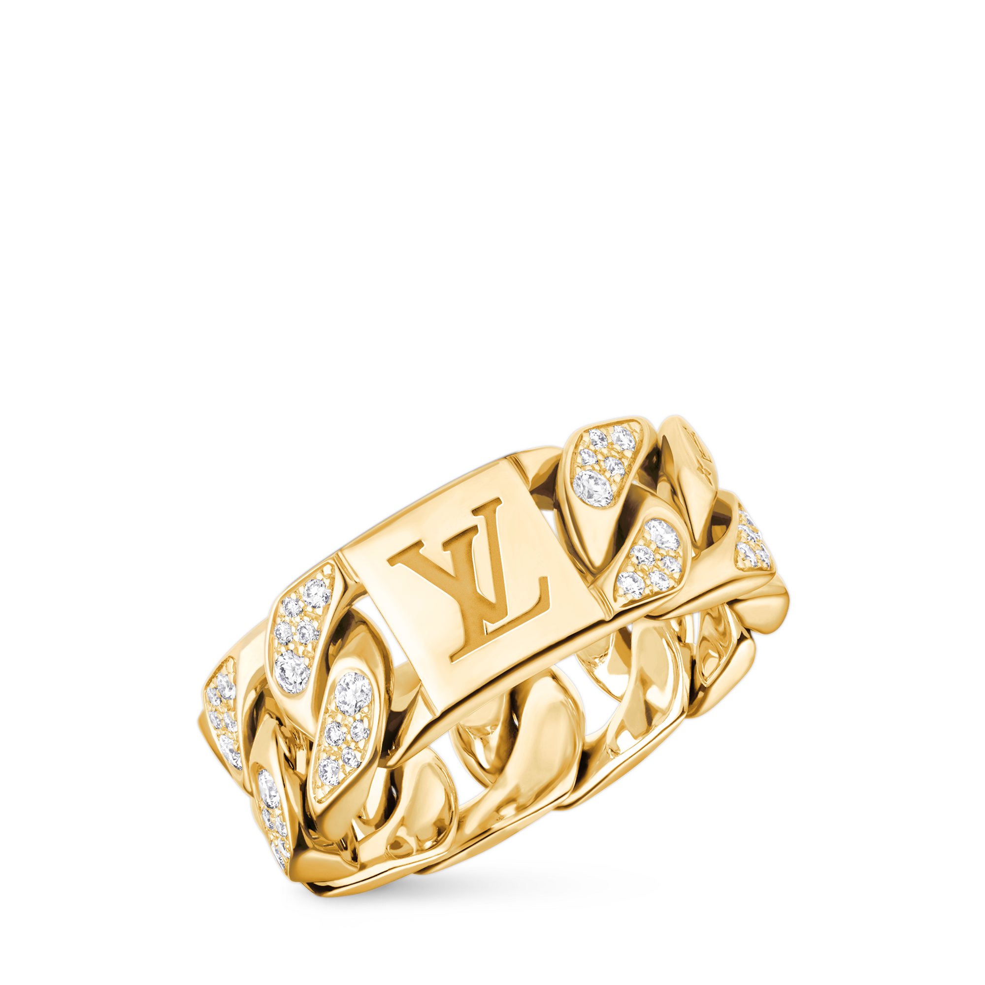 Cuban Chain Ring, Gelbgold und Diamanten  Les Extraordinaires Schmuck Ringe | LOUIS VUITTON (Zoom)