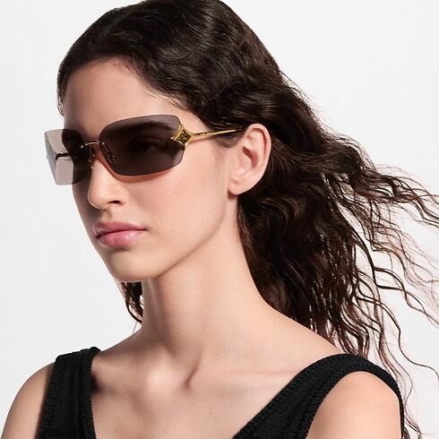 Curvy Flower Rectangle Sonnenbrille S00 Damen Accessoires Brillen | LOUIS VUITTON (Zoom)