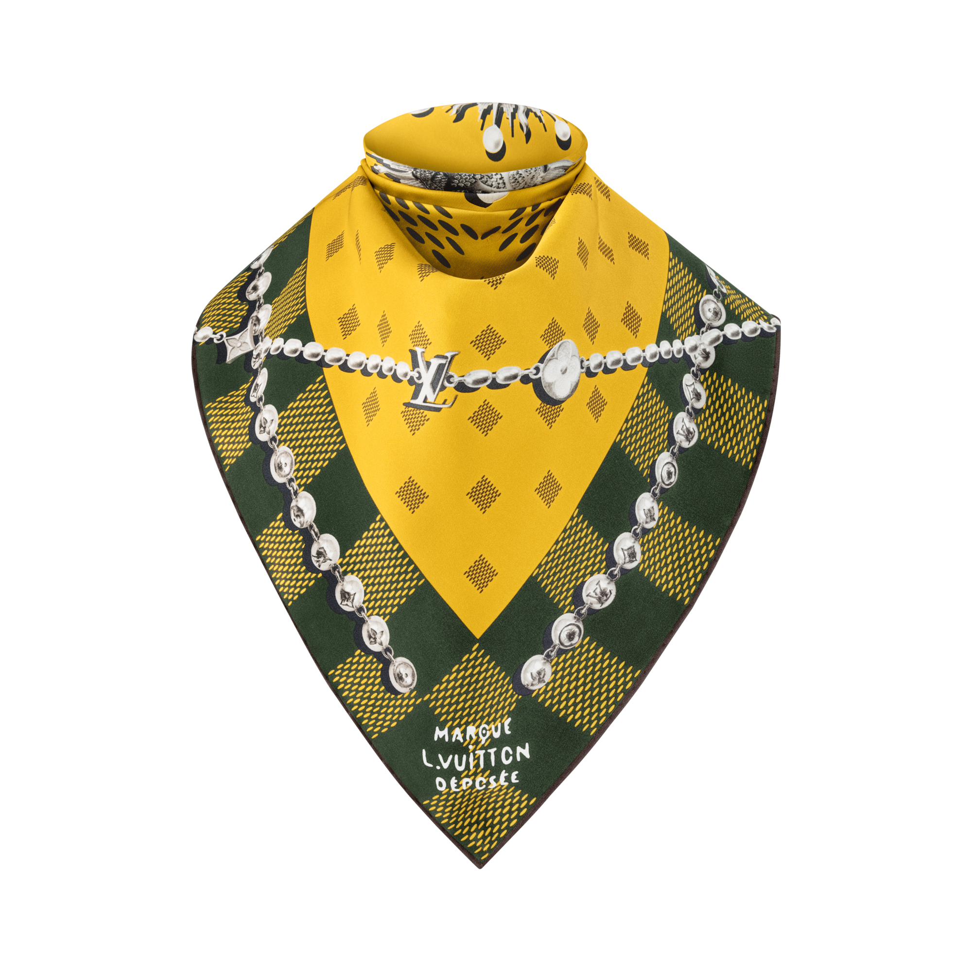 Damier Jewelry Carré aus Seide S00 Herren Accessoires Seidentücher und Bandanas | LOUIS VUITTON (Zoom)