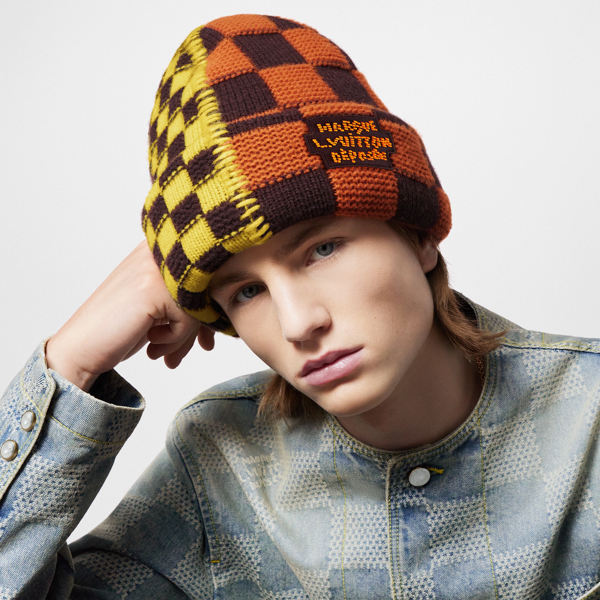 Damier Pop Splitted Beanie S00 - Herren M7362A | LOUIS VUITTON