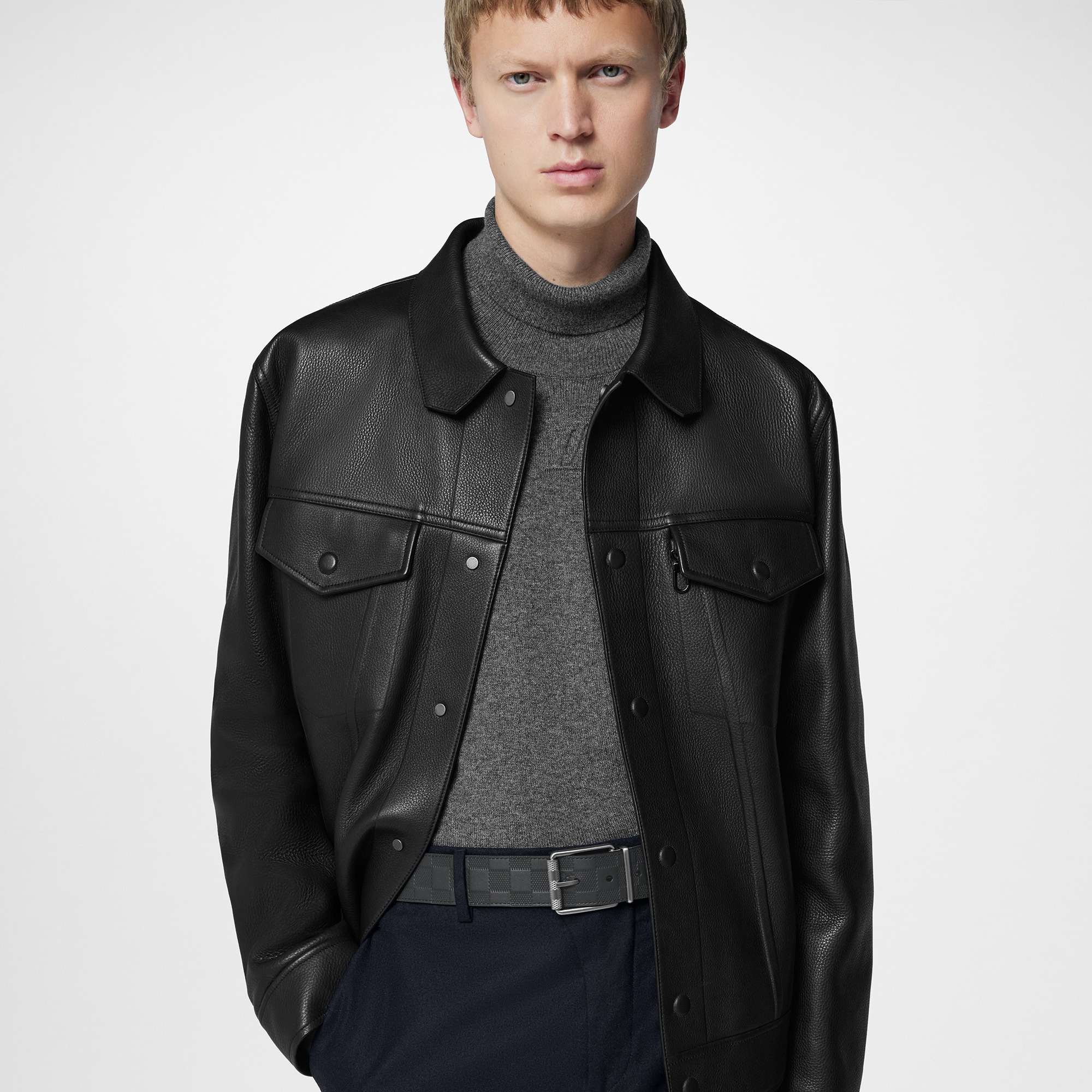 Damier Print Wendegürtel Damier Infini Leder Herren Accessoires Gürtel | LOUIS VUITTON (Zoom)