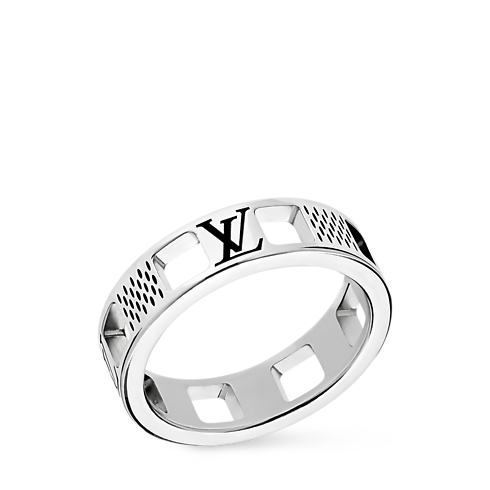 Damier Staples Cut Out Ring S00 Herren Modeschmuck Ringe | LOUIS VUITTON (Zoom)