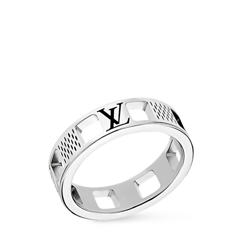 Damier Staples Cut Out Ring S00 Herren Modeschmuck Ringe | LOUIS VUITTON (Zoom)
