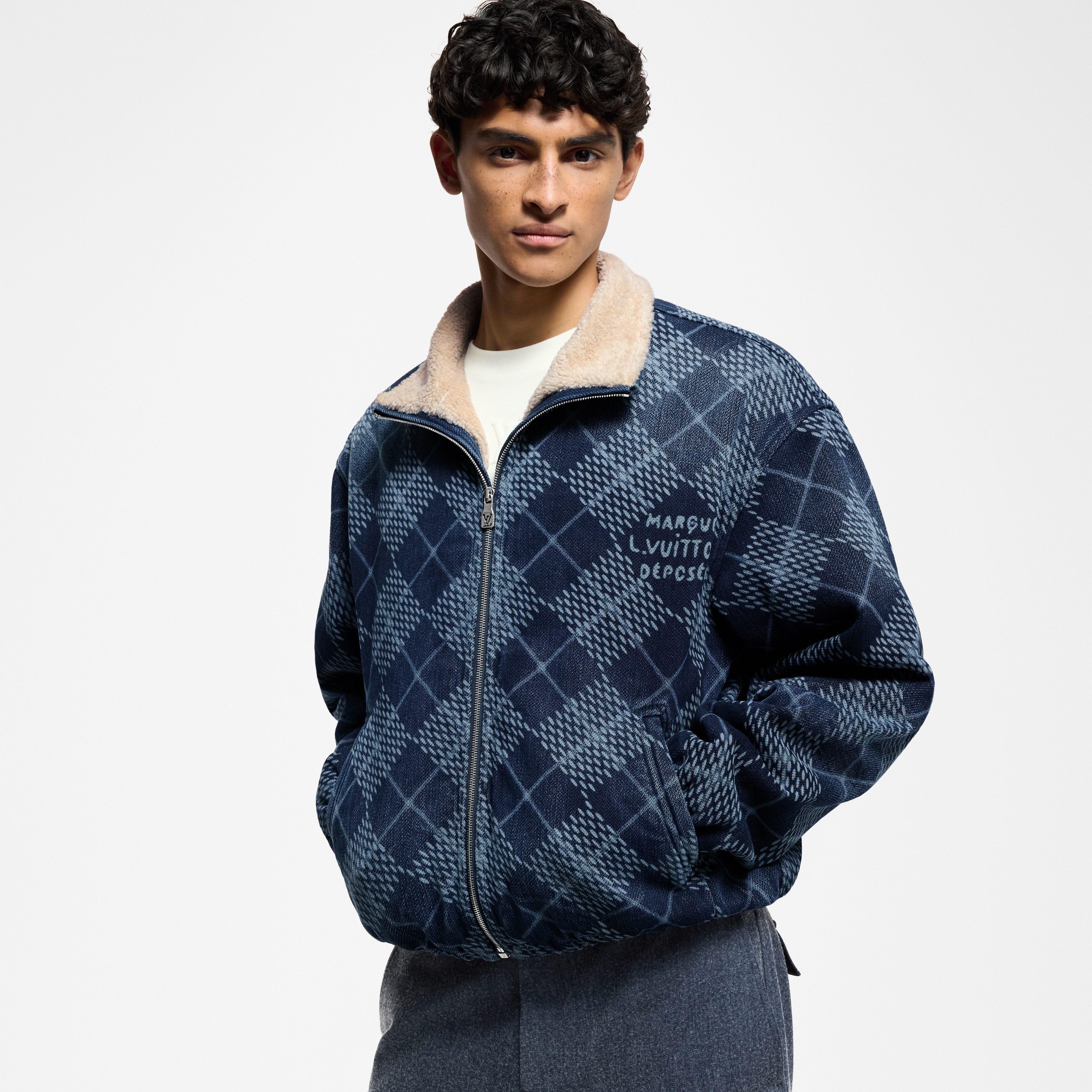 Denim-Blouson mit Fleece  Herren Ready to Wear Jacken und Mäntel | LOUIS VUITTON (Zoom)