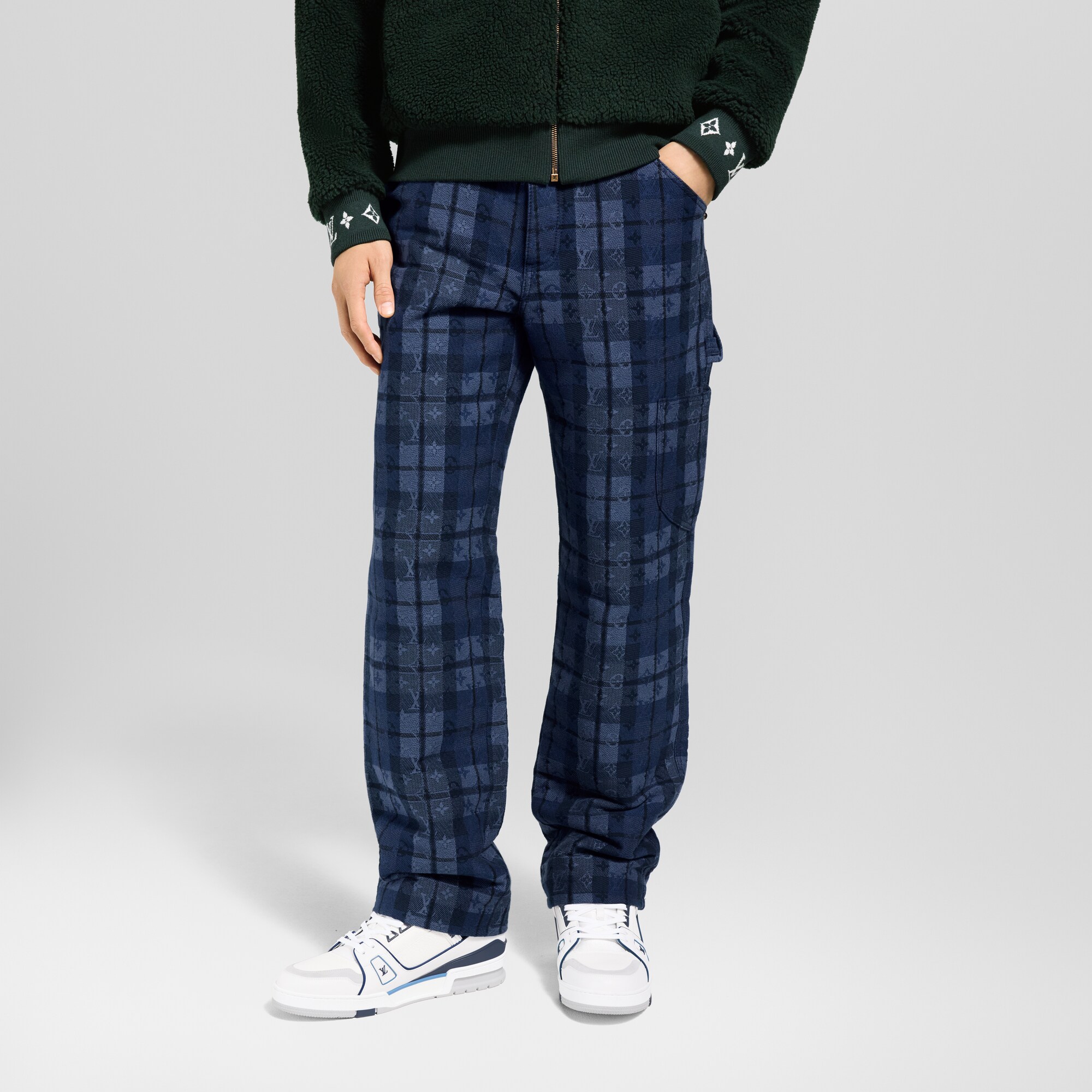 Denim-Hose mit Monogram Tartan-Motiv  Herren Ready to Wear Denim | LOUIS VUITTON (Zoom)