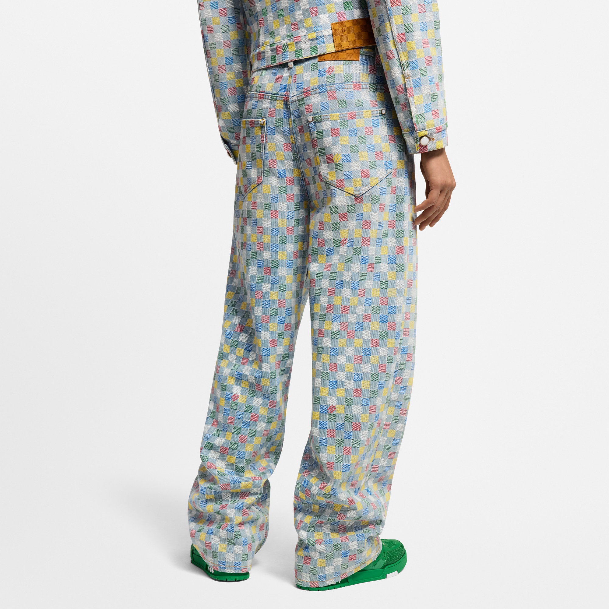 Denim-Hose mit weitem Bein und Damier-Motiv  Herren Ready to Wear Denim | LOUIS VUITTON (Zoom)