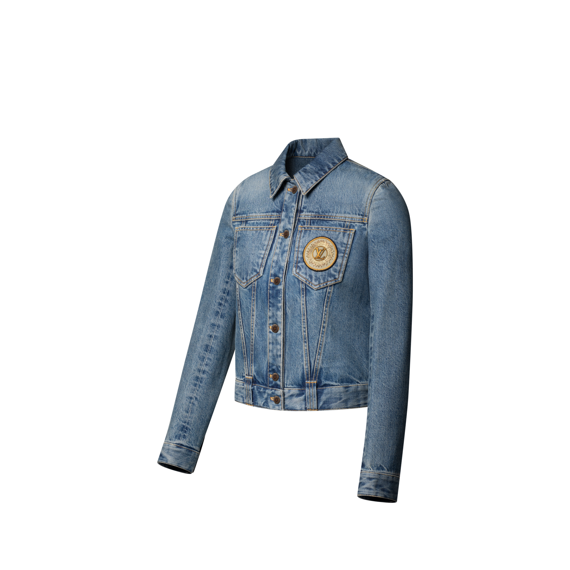 Denim-Jacke mit LV Patch  Damen Ready to Wear Mäntel und Jacken | LOUIS VUITTON (Zoom)