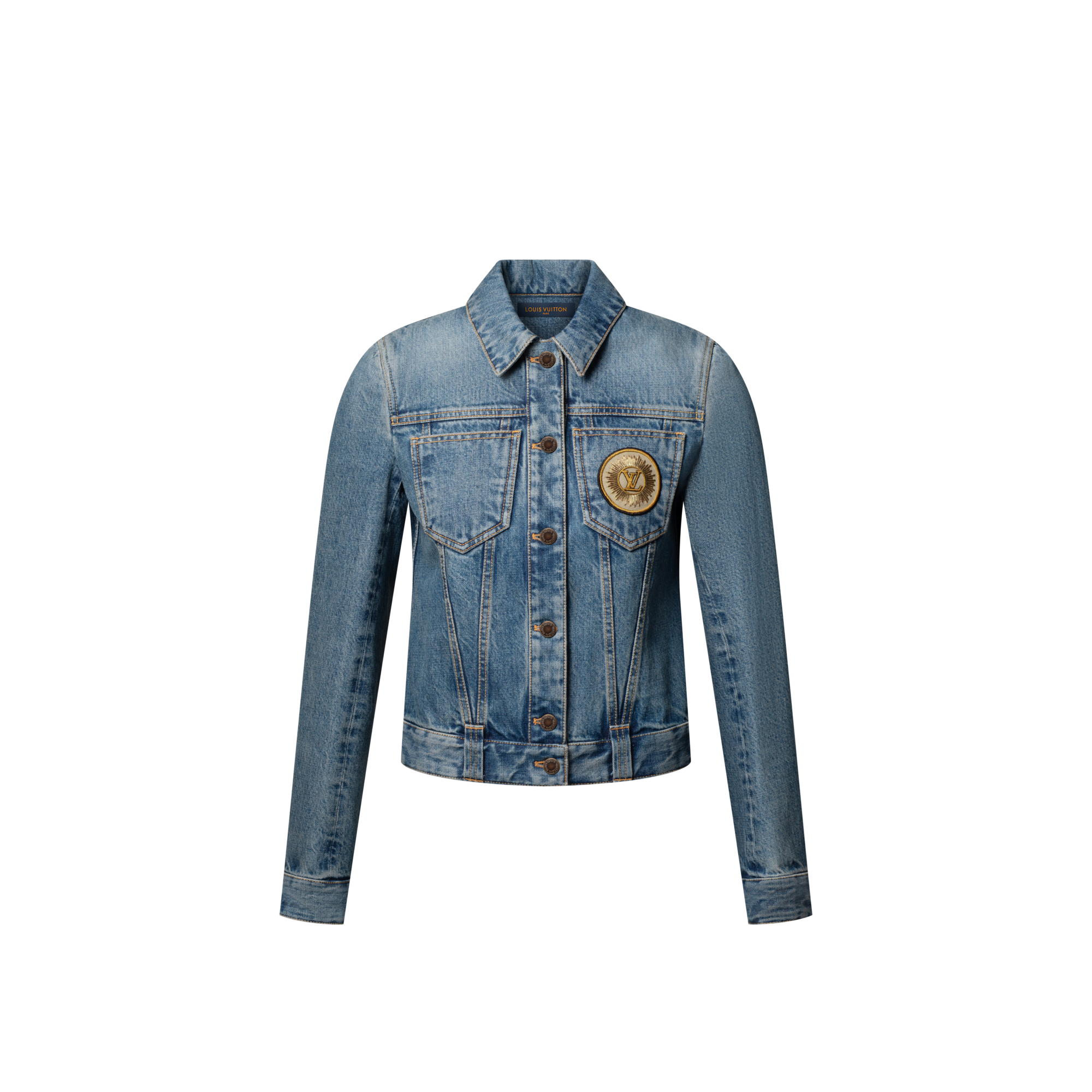 Denim-Jacke mit LV Patch  Damen Ready to Wear Mäntel und Jacken | LOUIS VUITTON (Zoom)