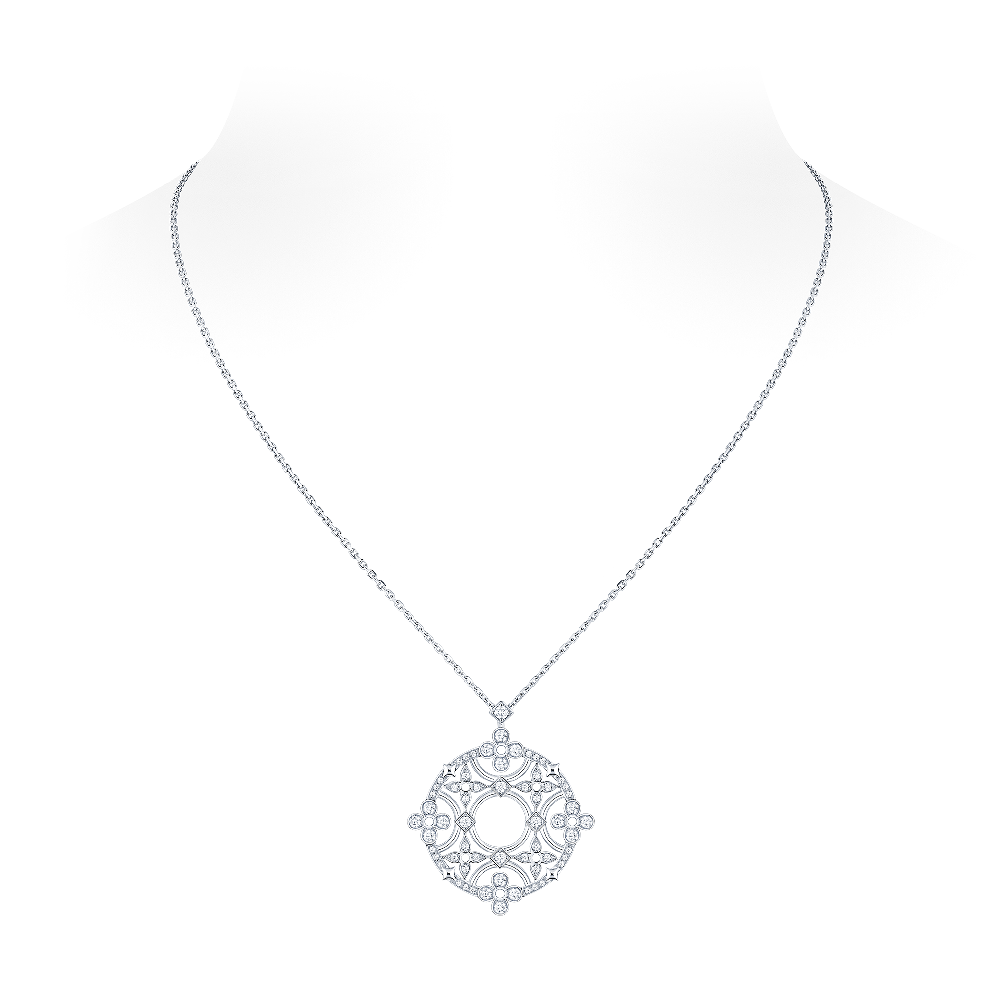 Dentelle Medallion, Weißgold und Diamanten  Schmuck Kategorien Alle Schmuckstücke | LOUIS VUITTON (Zoom)