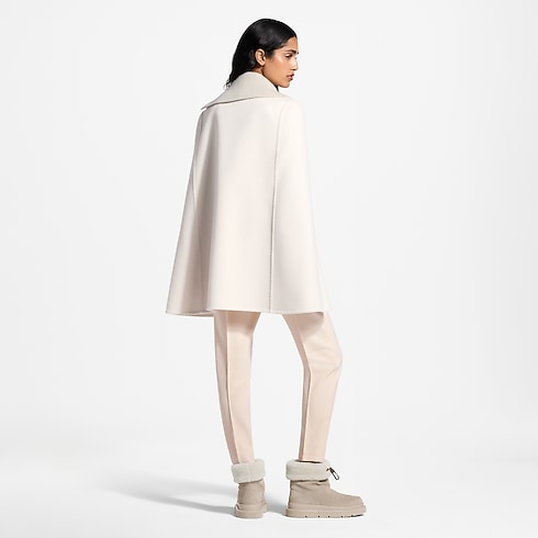 Double Face Cape mit Kragen aus Rippstrick Damen Ready to Wear Mäntel und Jacken | LOUIS VUITTON (Zoom)
