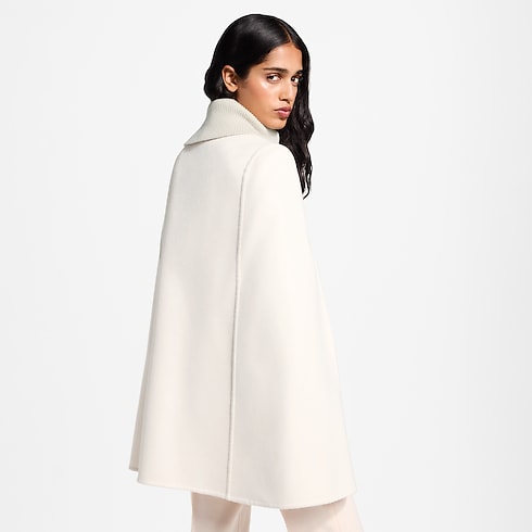 Double Face Cape mit Kragen aus Rippstrick Damen Ready to Wear Mäntel und Jacken | LOUIS VUITTON (Zoom)