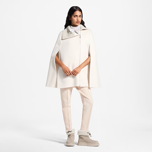 Double Face Cape mit Kragen aus Rippstrick Damen Ready to Wear Mäntel und Jacken | LOUIS VUITTON (Zoom)