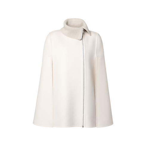 Double Face Cape mit Kragen aus Rippstrick Damen Ready to Wear Mäntel und Jacken | LOUIS VUITTON (Zoom)