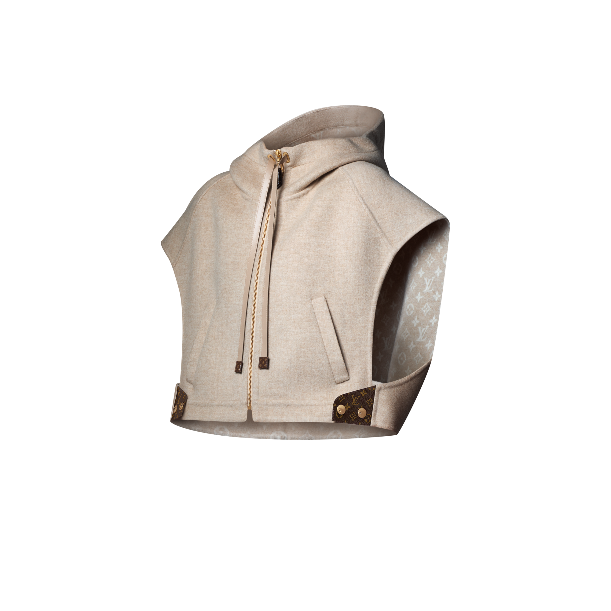Double Face Jacke mit offenen Ärmeln  Damen Ready to Wear Mäntel und Jacken | LOUIS VUITTON (Zoom)