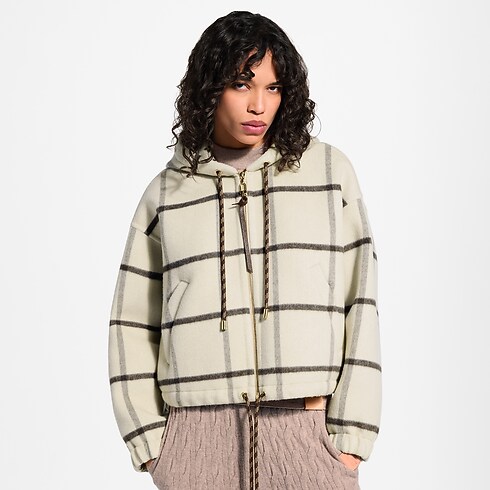 Double Face Jacke mit Reißverschluss und Tartan-Motiv Damen Ready to Wear Mäntel und Jacken | LOUIS VUITTON (Zoom)